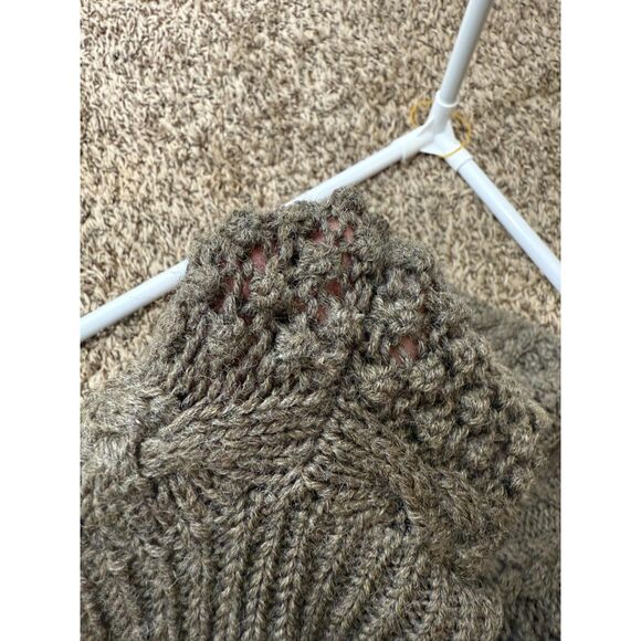 J Crew Womens Cable Knit 100% Wool Tunic Sweater Sz S Fisherman Turtle Neck - Picture 7 of 7